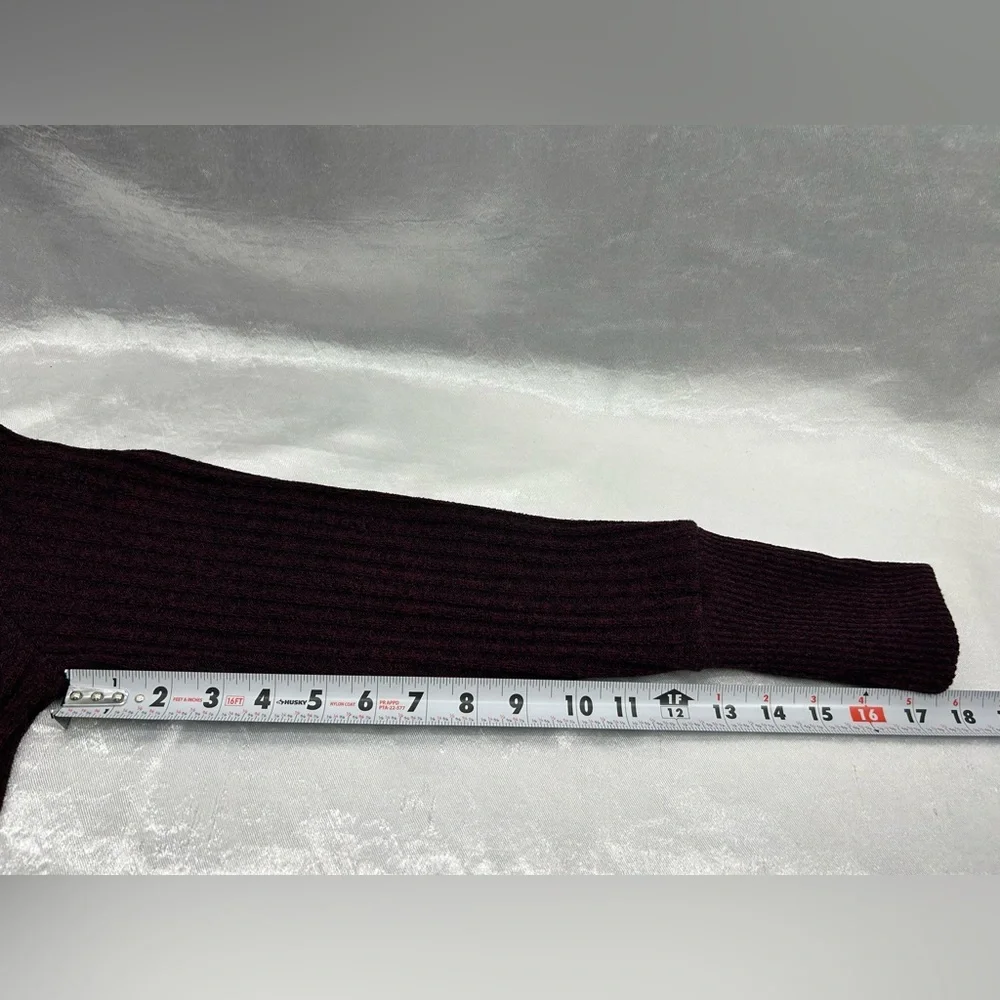 ATHLETA Women’s Tiburon Drape Front Cardigan Burgundy/ Maroon Size Medium - Picture 7 of 8